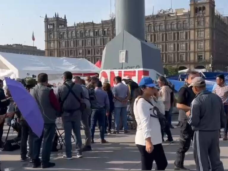 Maestros de la CNTE advierten que no se irán del Zócalo, solo se replegarán para el cierre de campaña de la candidata presidencial Claudia Sheinbaum