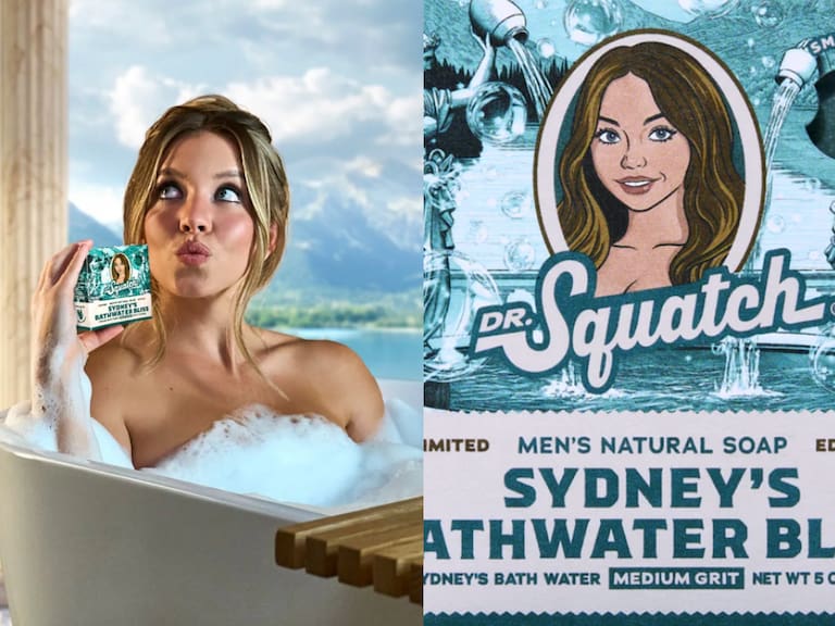 Sweeney venderá jabones hechos con agua usada de su baño. Dr. Squatch los lanzara en junio 2025.