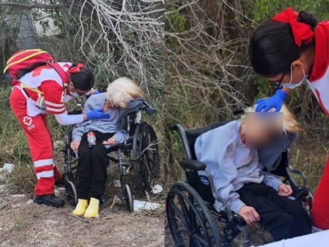 Abandonan a abuelita con hipotermia y moretones en una silla de ruedas rumbo a Playa Bagdad, Matamoros
