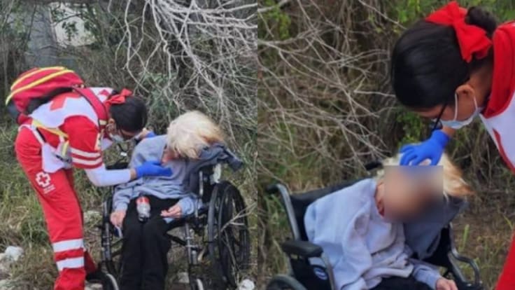Abandonan a abuelita con hipotermia y moretones en una silla de ruedas rumbo a Playa Bagdad, Matamoros