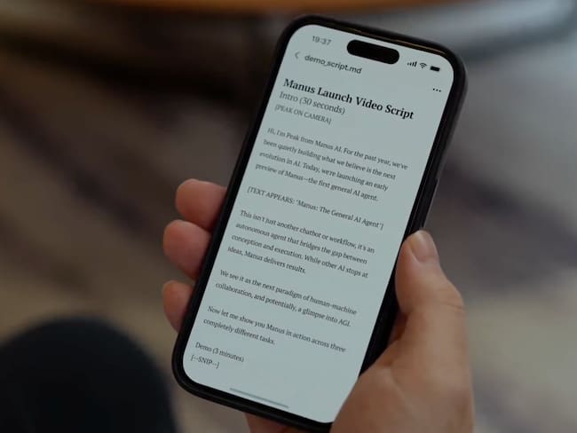 Manus: la inteligencia artificial china que rebasa a los chatbots; así funciona | VIDEO