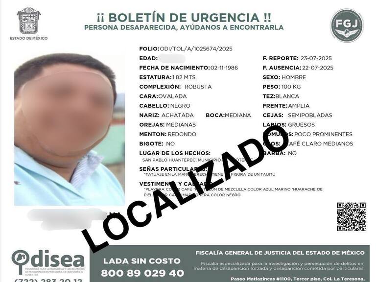 Bernardo Aldana, coordinador de la ACME en Jilotepec, Edomex, fue localizado con vida.