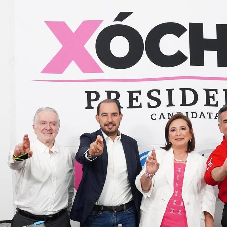 Xóchitl Gálvez se reúne con líderes nacionales del PRI, PAN y PRD