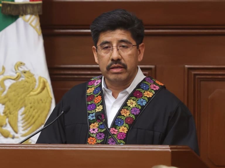 El magistrado presidente de la Suprema Corte de Justicia de la Nación, Hugo Aguilar Ortiz durante la sesión solemne de instalación de la nueva Suprema Corte de Justicia de la Nación, en la sede del Poder Judicial.FOTO: EDGAR NEGRETE LIRA/CUARTOSCURO.COM
