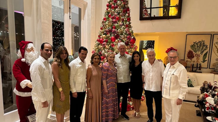 Peña Nieto comparte vacaciones con Bill Clinton y Sebastián Piñera