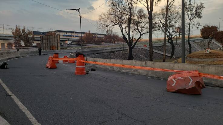 Se registra hundimiento en zona de siniestro de pipa en Puente de la Concordia