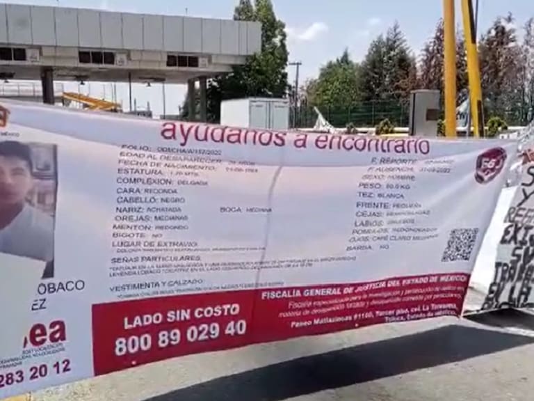 Liberan bloqueo en caseta Chalco-Cuautla por joven desaparecido