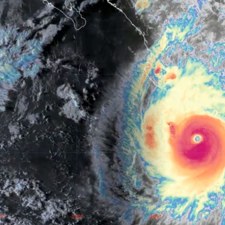 Huracán Polo gana fuerza y vuelve a la categoría 5; habrá lluvias intensas y olas de hasta 9 metros