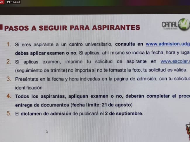 UdeG cancela examen de admisión para preparatorias y algunas licenciaturas