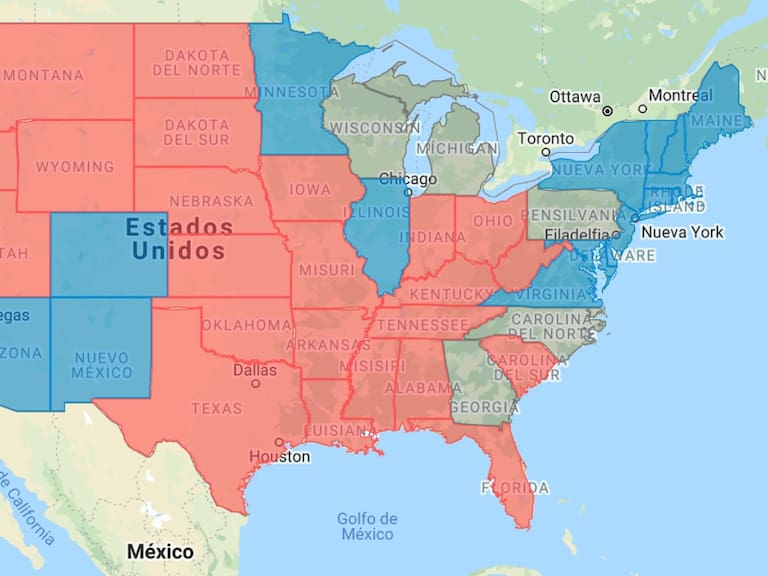 MAPA: Sigue aquí los resultados de las elecciones Trump vs. Biden