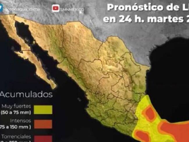 Alerta Conagua sobre efectos del frente frío número 4
