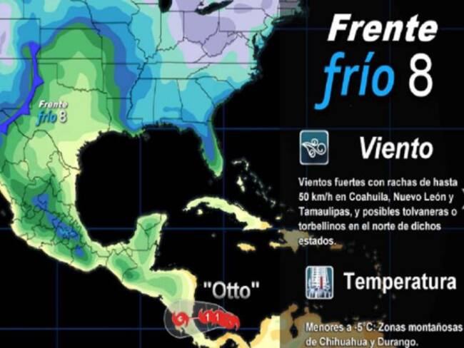 Pronóstico del Tiempo del 22 de noviembre