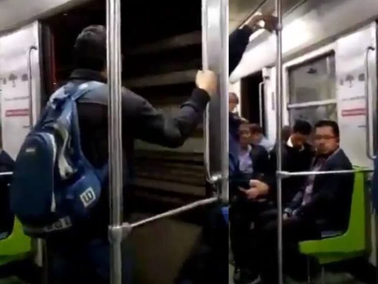 Se les olvidó cerrar las puertas; así viajaron en el Metro de la Línea 3