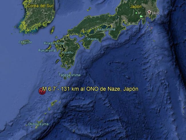 Sismo de magnitud 6.7 sacude suroeste de Japón