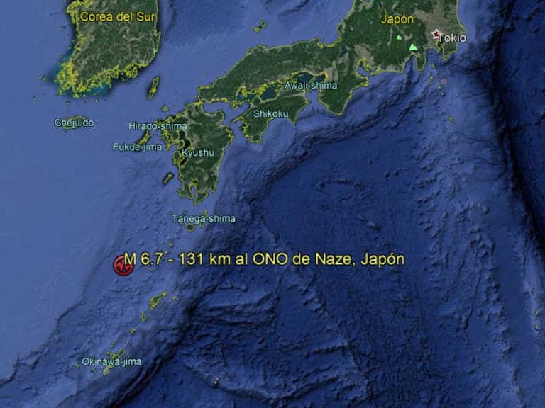 Sismo de magnitud 6.7 sacude suroeste de Japón