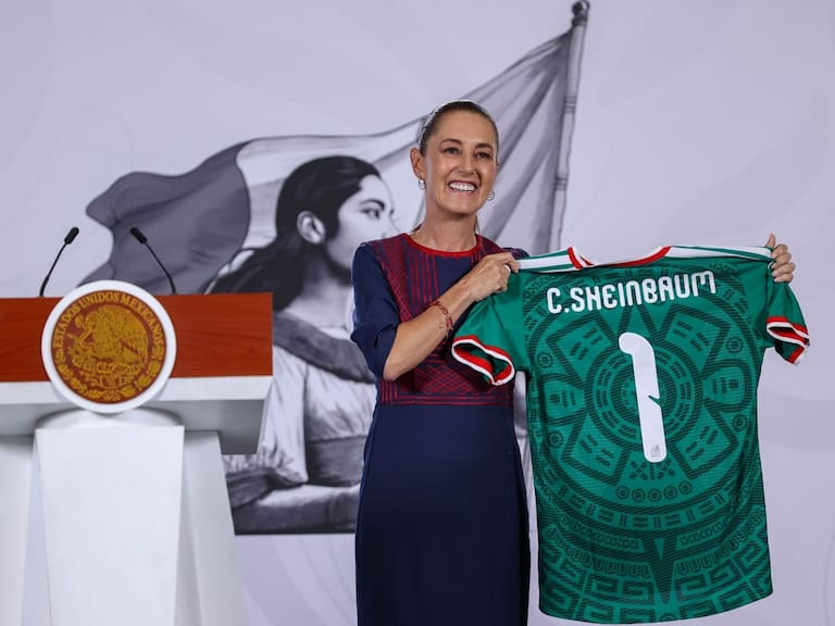 La presidenta Sheinbaum auguró que el próximo jueves la inauguración de la Copa Mundial de Futbol se desarrollará en tranquilidad. FOTO: MOISÉS PABLO/CUARTOSCURO.COM