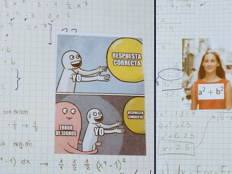 Profe millenials corrige examen de matemáticas con memes
