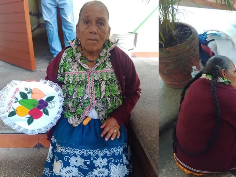 Ayudan a promover las servilletas bordadas de artesana por redes sociales