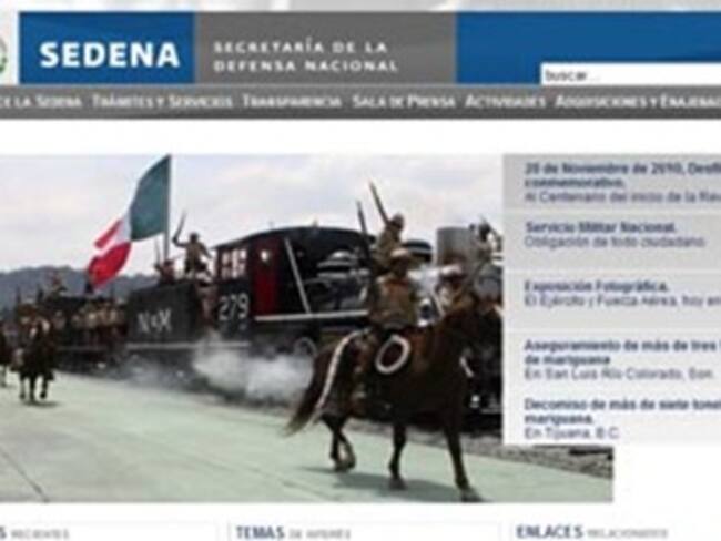 Reporta Sedena fuera de servicio su página web
