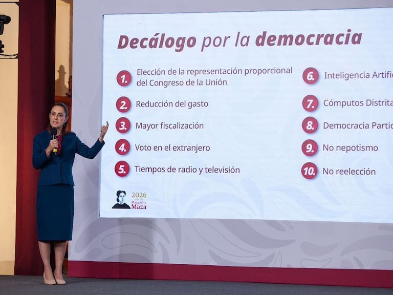 El Decálogo democrático de Sheinbaum plantea modificar la representación proporcional, reducir el gasto electoral y eliminar listas plurinominalesFOTO: ANDREA MURCIA /CUARTOSCURO.COM