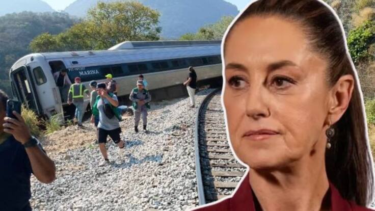 Claudia Sheinbaum reacciona al descarrilamiento del Tren Interoceánico