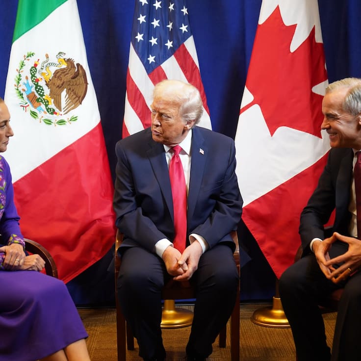 Claudia Sheinbaum califica como excelente la reunión trilateral con Donald Trump y Mark Carney