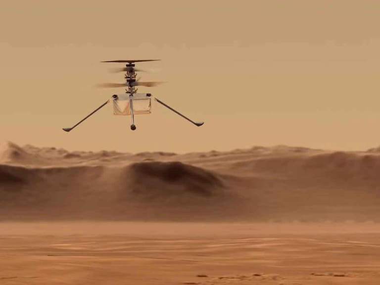 Así fue histórico vuelo de helicóptero Ingenuity por primera vez en Marte