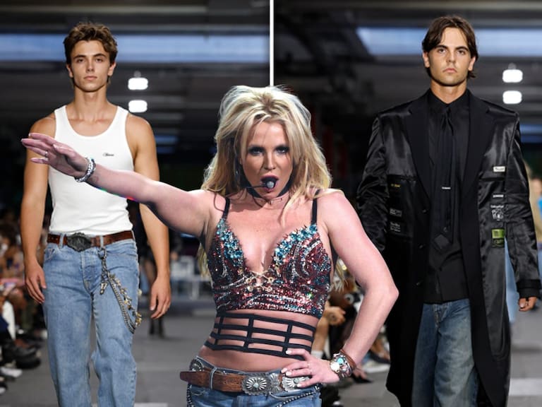 MX - Hijos de Britney Spears aparecen y sorprenden en pasarela de modas