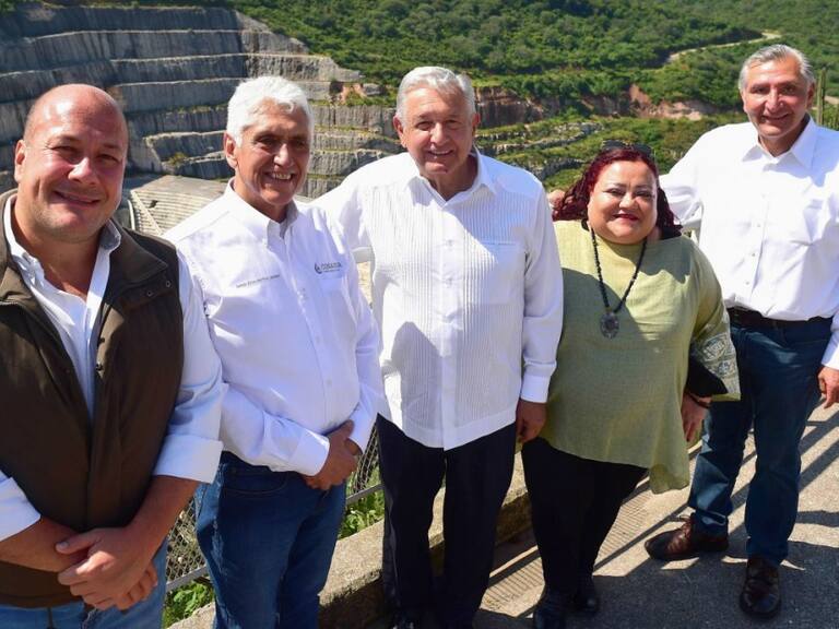 Supervisan AMLO y Alfaro construcción de la presa El Zapotillo, en Jalisco