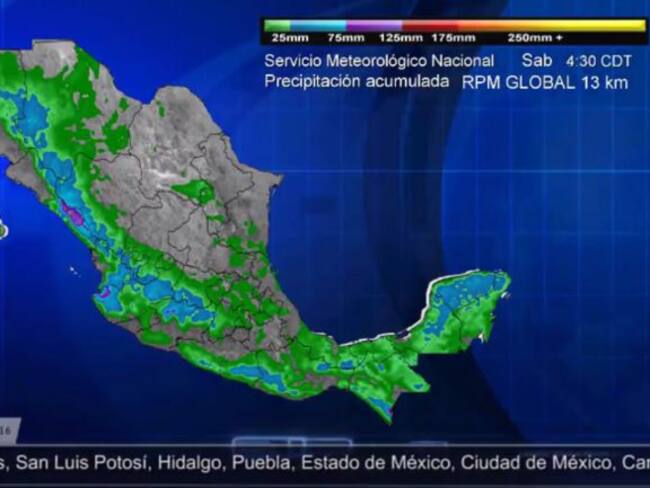 Pronóstico del Tiempo del 16 y 17 de julio
