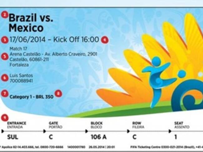 Pondrá FIFA a la venta 180 mil boletos para Copa del Mundo 2014