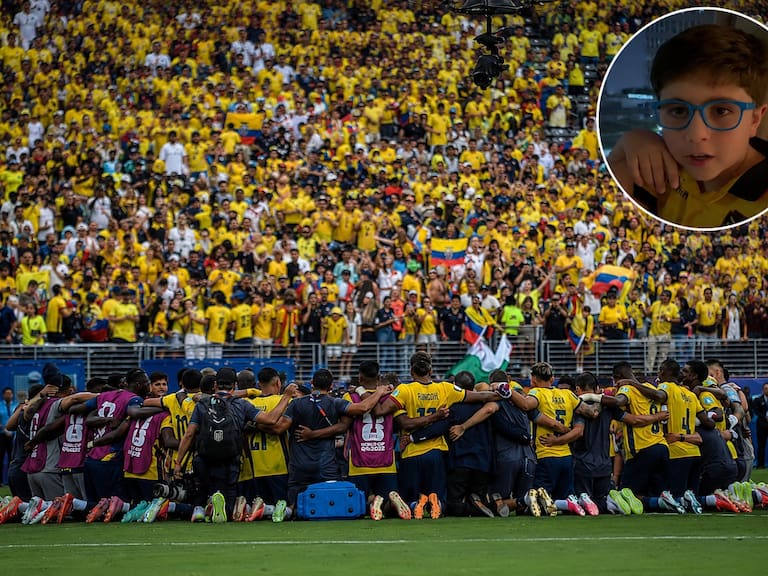 Niño ecuatoriano se queja del mal trato de la afición mexicana.