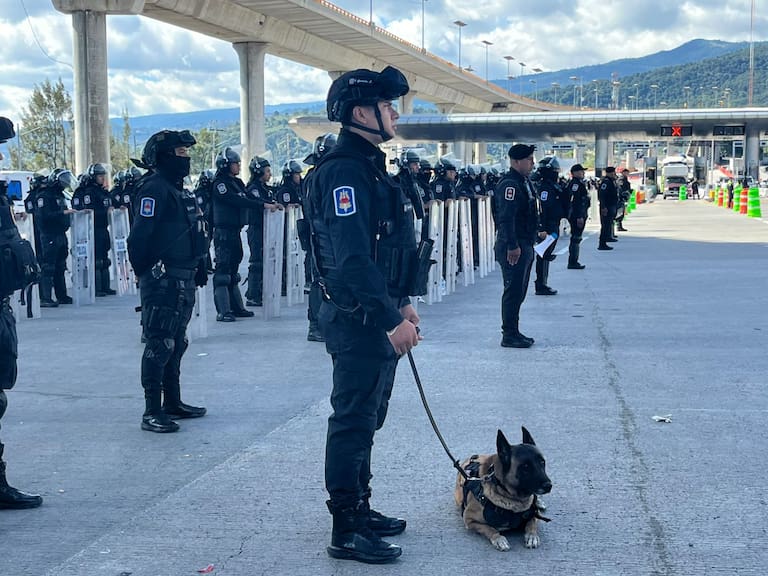 La Secretaría de Seguridad Ciudadana mantiene retén en la caseta México- Cuernavaca