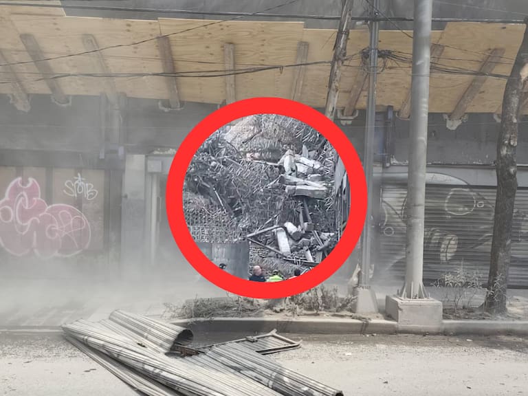 Edificio derrumbado en San Antonio Abad