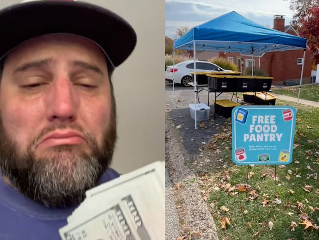 Padre de familia regala alimentos en Estados Unidos por el cierre del gobierno y TikTok lo viraliza | VIDEO