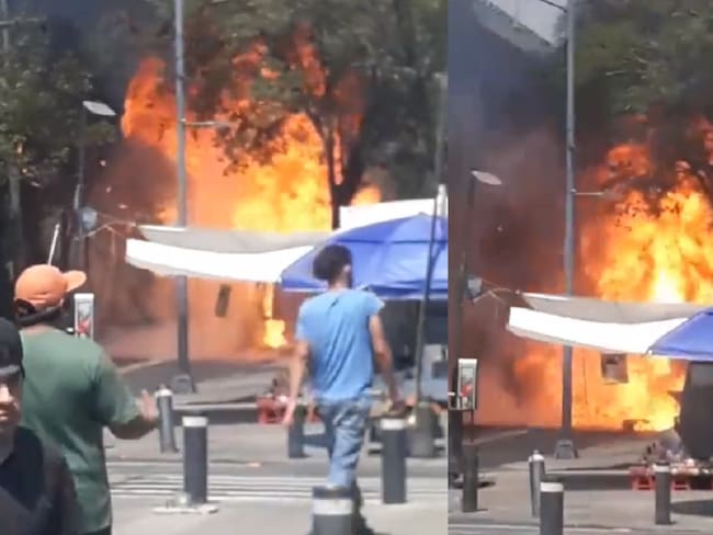 Se incendia camión con cilindros de gas en Periférico Sur | VIDEO