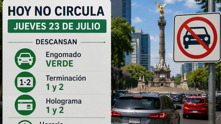 Programa Hoy No Circula jueves 23 de julio: confirman que autos descansan en la CDMX y Edomex