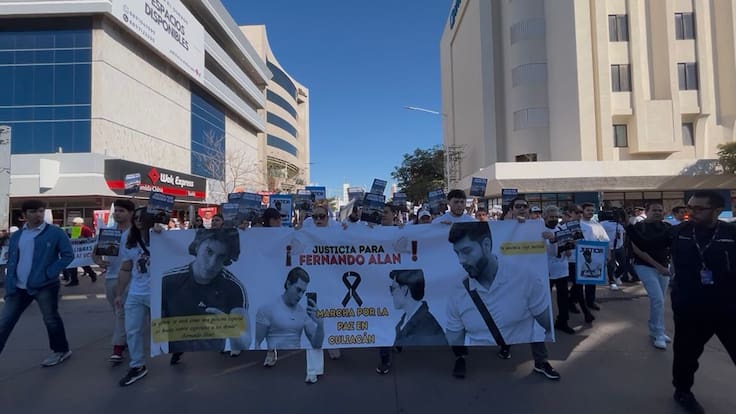 Marchan en Culiacán para exigir justicia por el asesinato de Fernando Alan