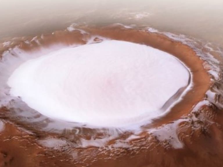 El cráter de Marte podría ser una pista de hielo