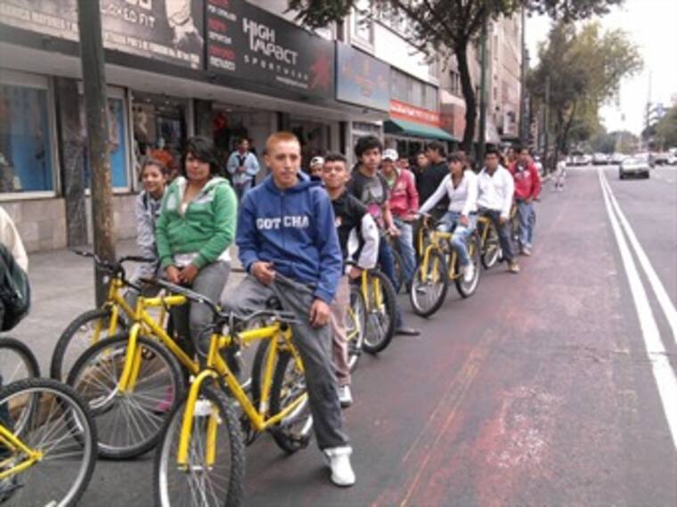 Paseo Ciclista. Jorge Romero, delegado de Benito Juárez. 27/01/13