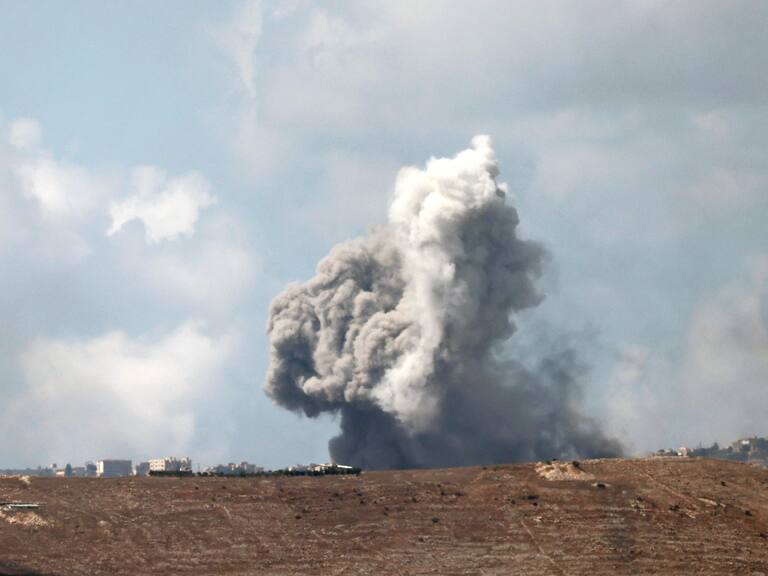 Imagen de los múltiples ataques aéreos de este lunes (Foto por: Jalaa MAREY / AFP) (Foto por: JALAA MAREY/AFP vía Getty Images)