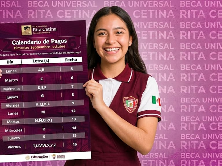 La Beca Rita Cetina tiene un nuevo calendario para los pagos correspondientes al bimestre septiembre-octubre de 2026.