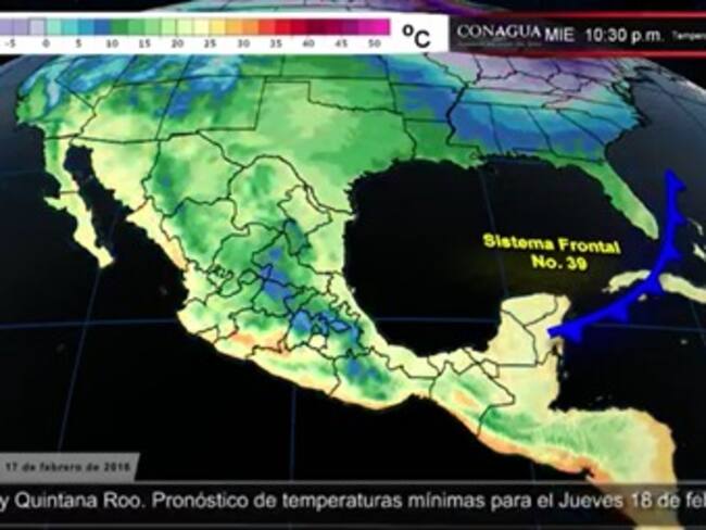 Pronóstico del tiempo del 17 de febrero