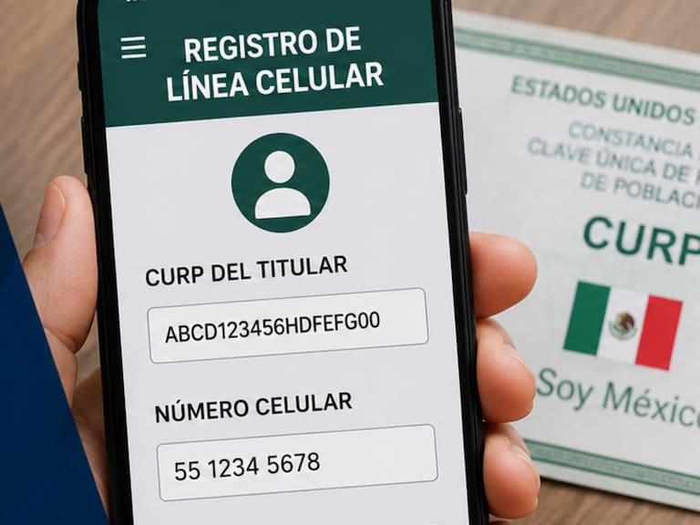 Revelan quién puede vincular un número a una CURP distinta. Imagen hecha con IA