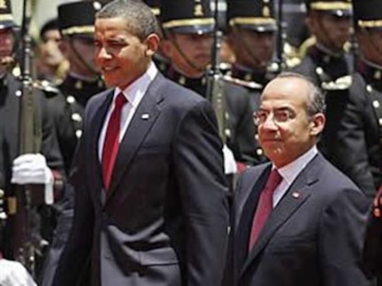 Pide Calderón a Obama cooperación en migración y combate al narco