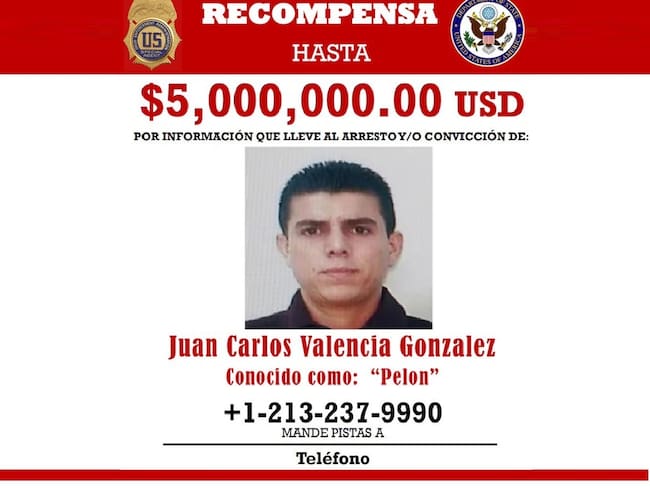 DEA ofrece 25 mdd por Juan Carlos Valencia González, alias “El Pelón” y presunto líder del CJNG; recompensa similar a la de Nicolás Maduro