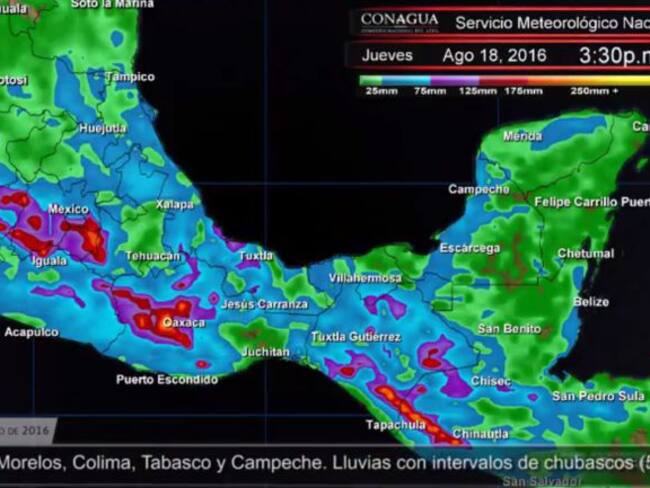 Pronóstico del Tiempo del 18 de agosto