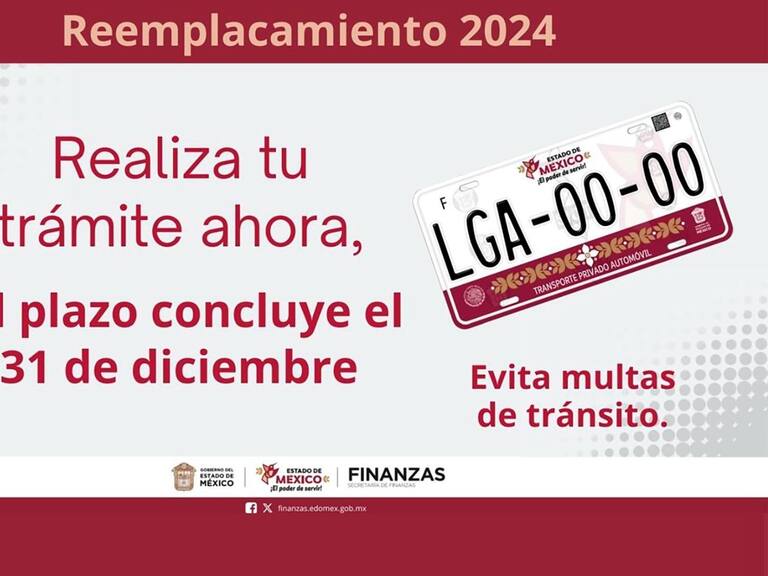 Programa de reemplacamiento en Edomex termina el 31 de diciembre, anuncian autoridades.