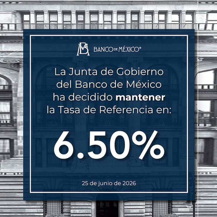 Banxico mantiene la tasa de interés en 6.50% y prolonga la pausa en los recortes