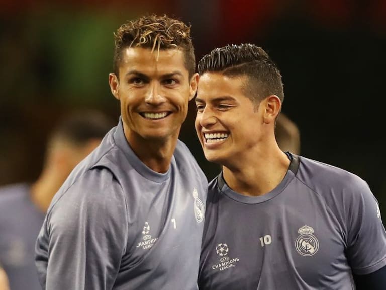 Cristiano Ronaldo se burla del nuevo look de James Rodríguez